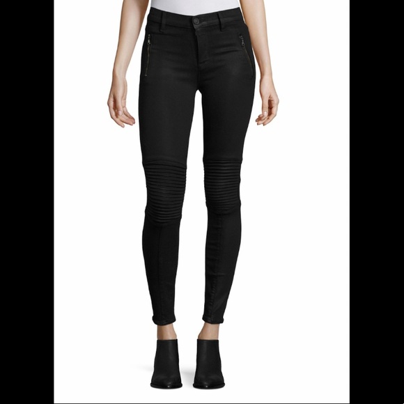 NWT Hudson Stark Nico Moto Zip Jean - Black